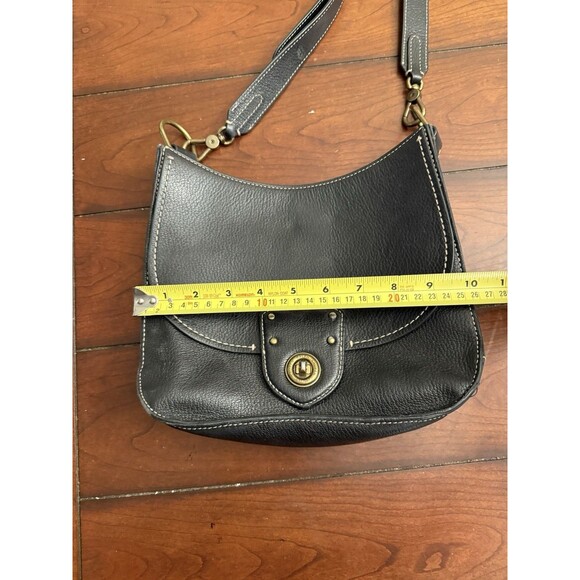 Lauren Ralph Lauren Rare Convertible Black Leather Shoulder Cross Body Bag - Picture 6 of 11